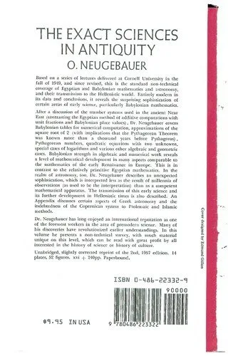 The Exact Sciences in Antiquity